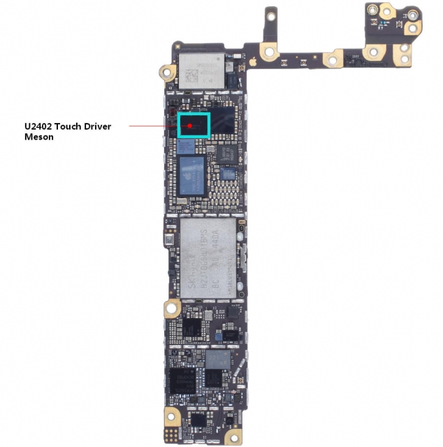 iphone 6s plus board view in audio ic