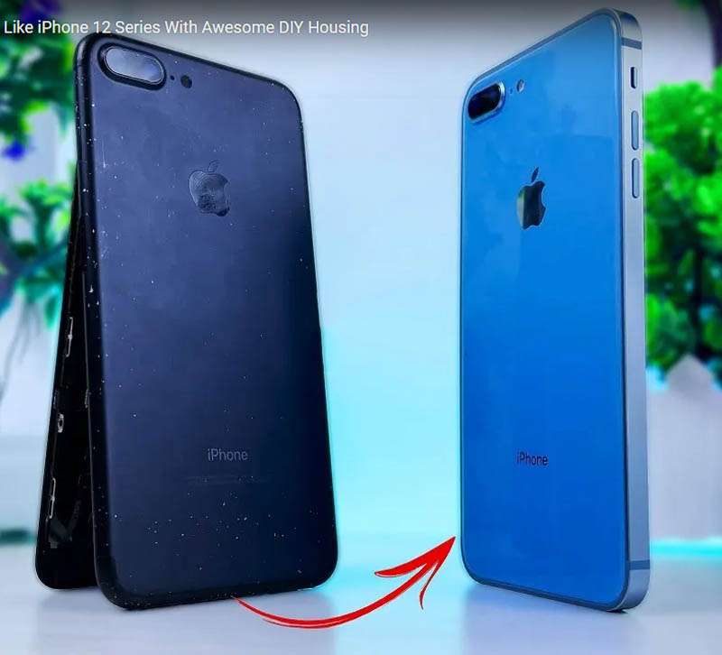 DIY Back Cover Housing iPhone 7 Plus Like iPhone 12 Series Battery
